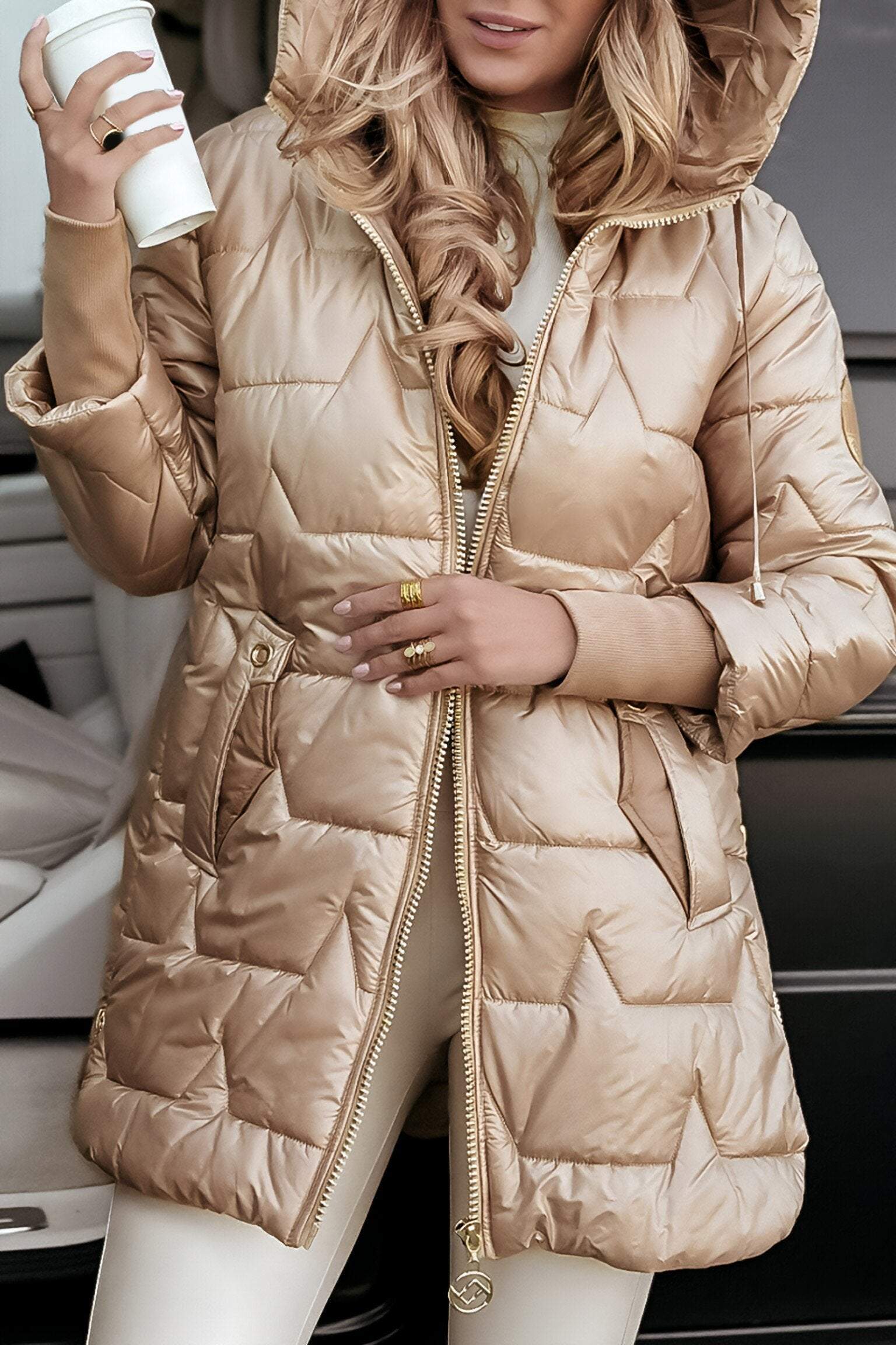 Manteau rembourrée à capuche