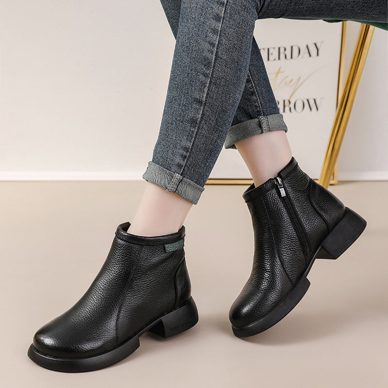 SIRA™ - Bottines mi-montantes en cuir