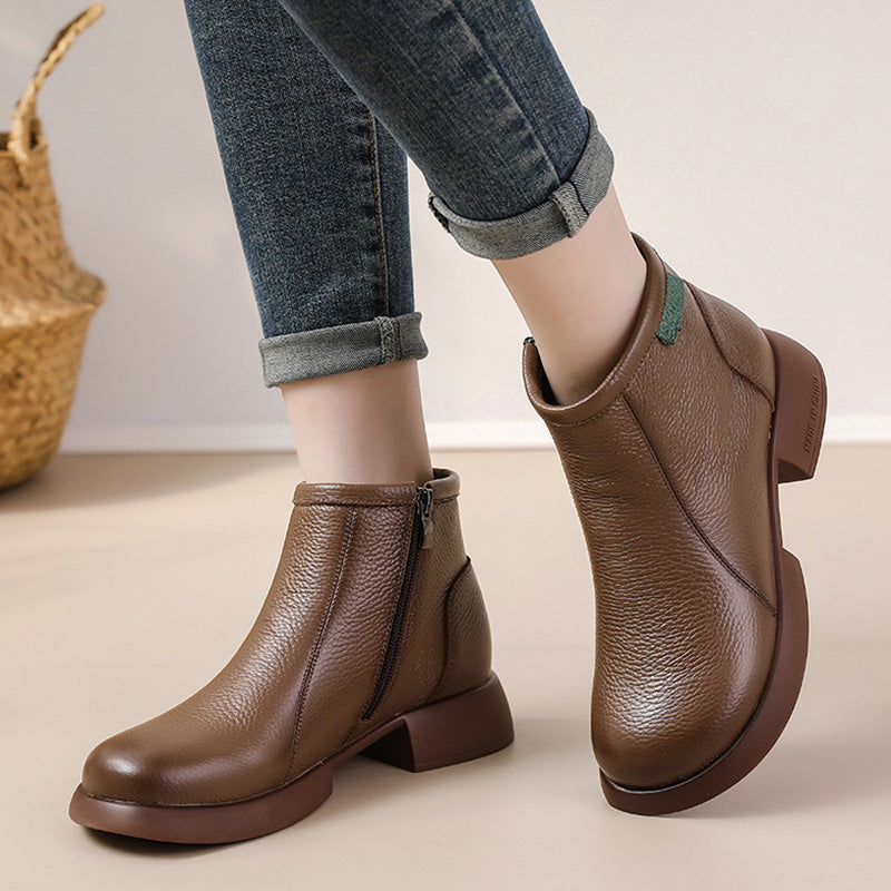 SIRA™ - Bottines mi-montantes en cuir