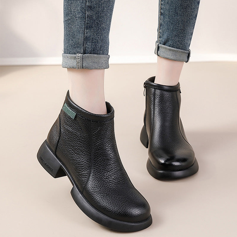 SIRA™ - Bottines mi-montantes en cuir