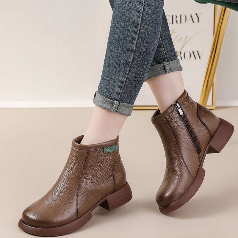 SIRA™ - Bottines mi-montantes en cuir